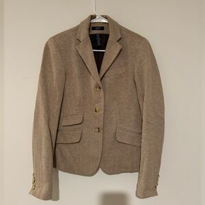 Chaps Womens Size 4 / Beige / Long Sleeve / 3 Button Up / Linen Suit Jacket